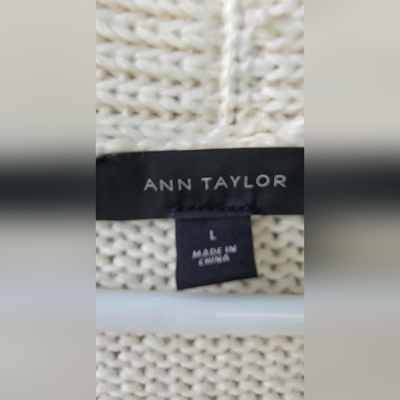Ann Taylor Elegant Cream Women's Open Long Cardigan - Picture 7 of 10